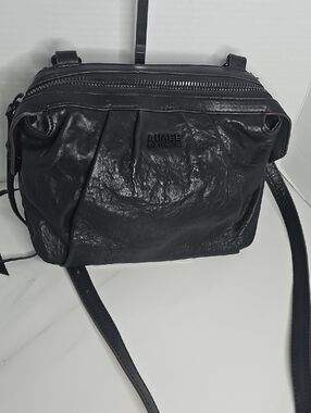 Aimee Kestenberg Black Leather Small Crossbody Satchel